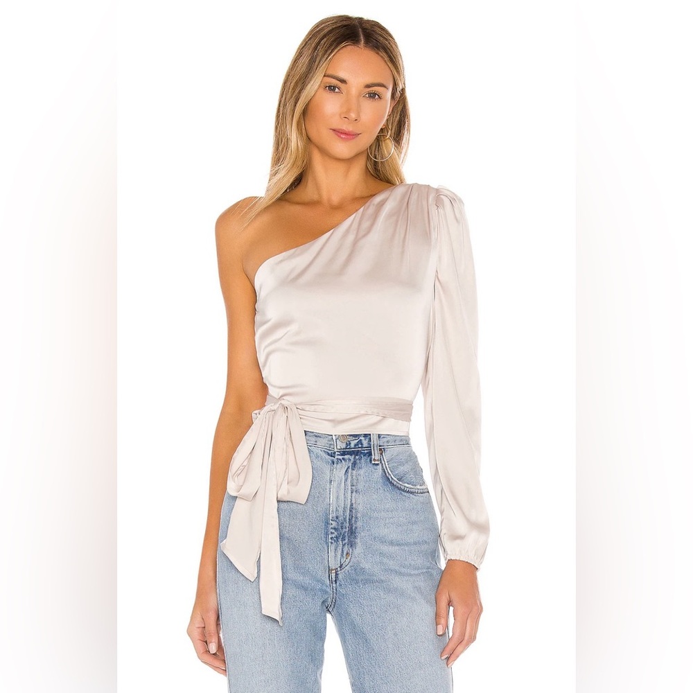 REVOLVE More to Come Scottie One Shoulder Top in Bone Size M